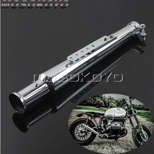 Chrome Classic Motorcycle Cocktail Shaker Exhaust Muffler Tulip-End Silencer for Harley Chopper Vintage Cafe Racer XL XS650 BMW