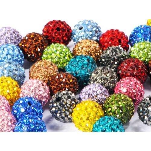 1000pcs/lot CZ Crystal beads 10MM rhinestone beads For Pave crystal Disco Balls Miulti Color