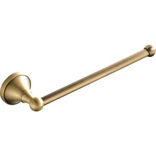 Leyden Antique Brass Solid Short Towel Ring Round Base,Classic Towel Holder Wall Mounted Space Saving Bath Hardware