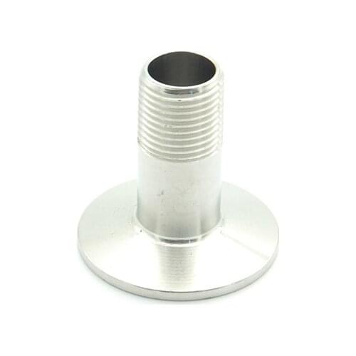 1/2" NPT Male Thread x 50.5mm Ferrule OD 304 Stainless Steel Sanitary Connector Pipe Fitting For Homebrew Fit 1.5" Tri Clamp