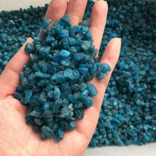 Natural Blue Apatite Rough Stones Crystal gravel Minerals Specimen