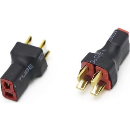 1 Female to 2 Male Dean T Plug Series Battery Parallel Adapter Connector For RC Model Batteries