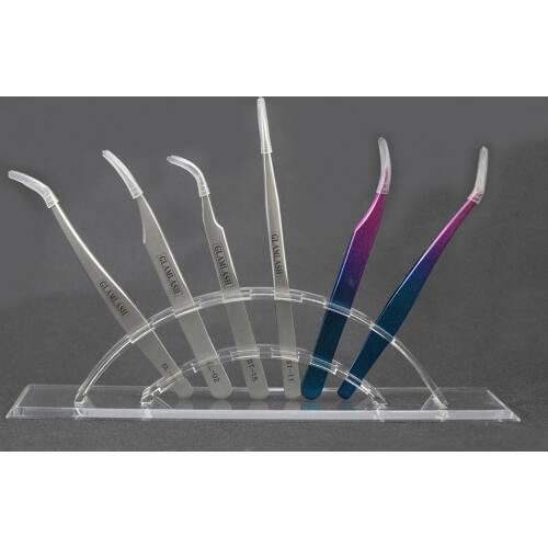 GLAMLASH Tweezer Storage Holder Eyelash Extension Eyebrow Tweezers Scissor Storage Rack Acrylic Holder Stand Beauty Makeup Tools