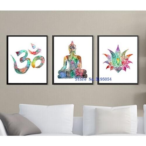 Full Diamond Embroidery,5d diy Diamond Painting buddha 3d picture ,Yoga,Cross Stitch,Full Square Diamond Mosaic home decor 3pcs