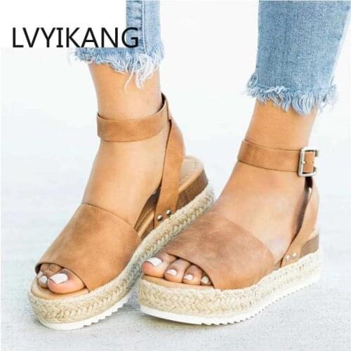 HOT Sandals Women Wedges Shoes Pumps High Heels Sandals Summer Flip Flop Chaussures Femme Platform Sandals Sandalia Feminina