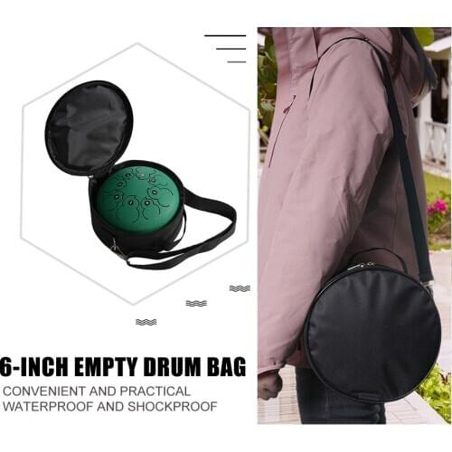Hand Pan Tank Drum Adjustable Carry Pouch 5.5/6 inch Outside Pockets Percussion Parts Tongue Drum Shoulder Bag