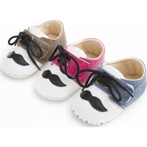 Newborn Baby Girl Anti-slip Prewalker Soft Sole Crib Shoes Sneakers Fashion Soft Sole Crib Leather Shoes Sneakers