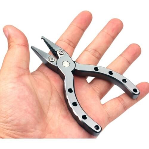 2021 NEW mini Fishing Pliers Braid Cutter Split Ring Pliers Hook Remover Outdoor Fishing Tackle Tool Portable Aluminum Alloy