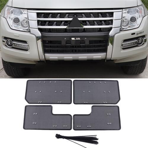 For Mitsubishi Pajero V93 V97 Car Front Insect Grill Net Insect Screening Protective Mesh Cover 2010~2020 Accessoies
