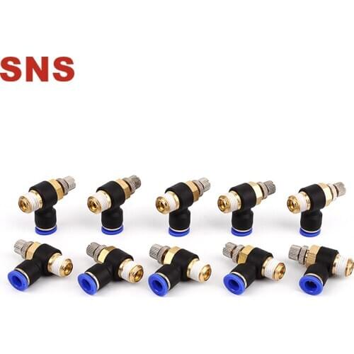 SNS JSC Series 90 Degree Elbow Air Flow Control Valve Speed Controller