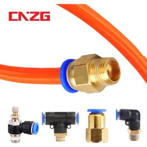 Tube Connector Pneumtic Fitting Air Quick Connectors Hose Pipe Fittings PC PL elbow 1/8 1/4 3/8 Male Femal Thread 4mm 6mm 8mm