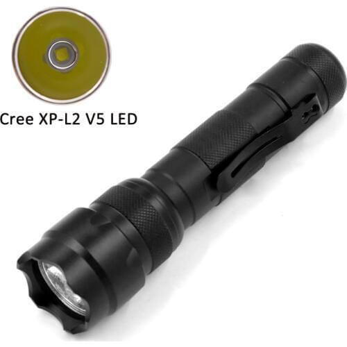 High Bright 502B 1000Lumens Cree XP-L2 V5 LED Flashlight 5-Mode linternas LED Torch by 1*18650