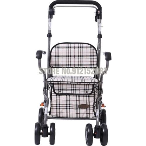 Elderly Trolley, Elderly Grocery Shopping Cart, Mobility Scooter, Four-wheeled Walker, Folding Car