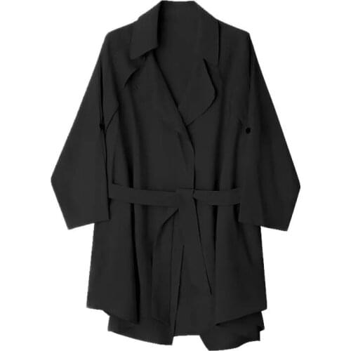 Thin windbreaker womens 2021 new medium and long British style temperament small man casual and versatile thin coat