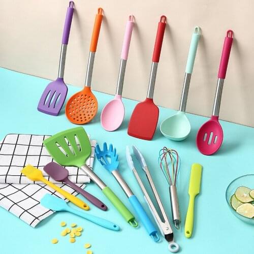 Convenience Kitchen Silicone Cooking Tools Heat-Resistant Spoon Oil Brush Egg Beaters Shovel Silicagel Kitchenware Accessories