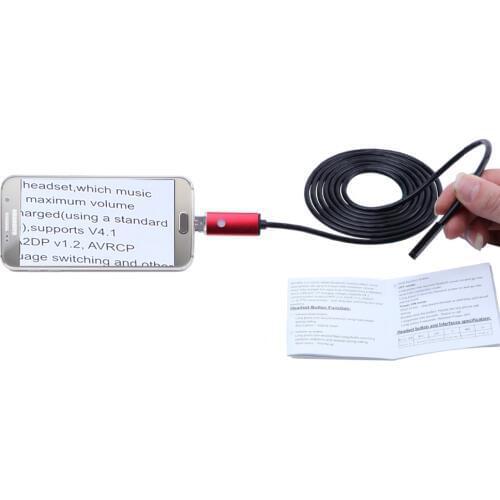 Usb Endoscope Camera HD 2M Cable IP67 Waterproof 7mm Micro Usb Android OTG PC Inspection Borescope Snake Tube Pipe Not IP Camera