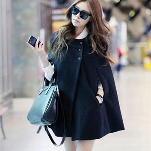 Winter Cotton Womens Coat Round Collar Sleeveless Cardigan Button Pockets Plus Size Loose Black Solid Fashion Office Lady Coat