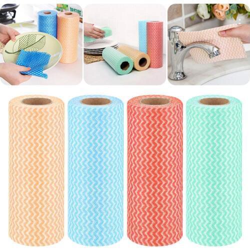 1 Roll Eco-Friendly Cleaning wash cloth Non Woven Duster Cloth Dish Cloth Break Point No Oil Rag Furniture items kitchen towels