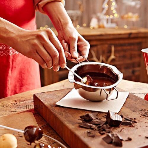 1PC Stainless Steel Chocolate Milk Melting Bowl Multi-functional Butter Melt Pot Pan Kitchen Tool LB 508