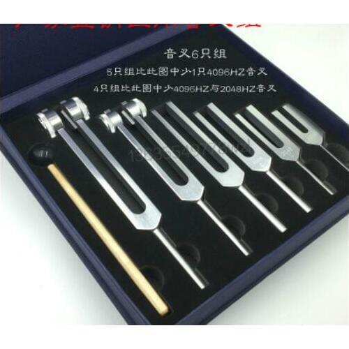 128HZ/256H /512HZ/1024HZ/2048hz/4096Hz Aluminum alloy tuning fork set with hammer