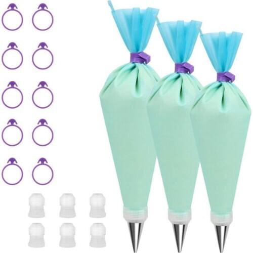 28Pcs/Set Pastry Bags Kitchen DIY Icing Piping Cream Reusable Pastry Bags With Piping Tie Set Cake Decorating Tools Accessories