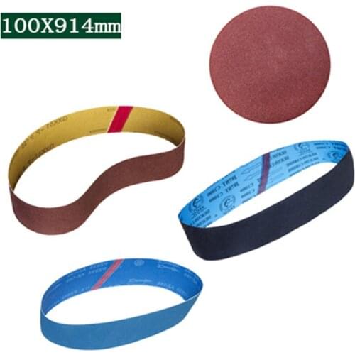 Abrasive Belt Machine 6 inches Paper Flocking Disc Sandpaper Brushed Sandpaper 100X914mm plastic wood metal Abrasive Belt