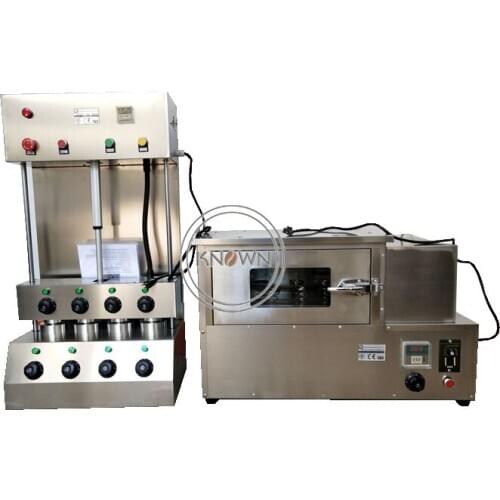 Free shipping by sea Stainless steel pizza making machine 4 heads 110v 220v 150-180pcs/h pizza cone set automatic CNF terms
