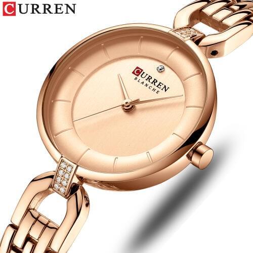 CURREN Top Brand Luxury Women Watches New Simple Design Casual Watch Women Fashion Waterproof Quartz Wristwatch Relogio Feminin