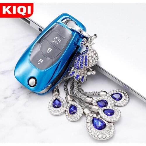 TPU Car Folding Flip Key Case Cover Shell Keychain for Chevrolet Cruze Spark Sonic Camaro Volt Bolt Trax Malibu Key Protector