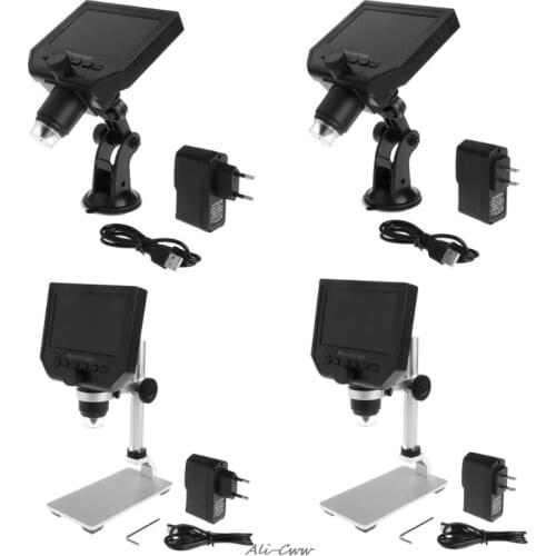 G600 4.3" LCD Digital Microscope LED Zoom 1-600X 3.6MP HD Camera Video Recorder