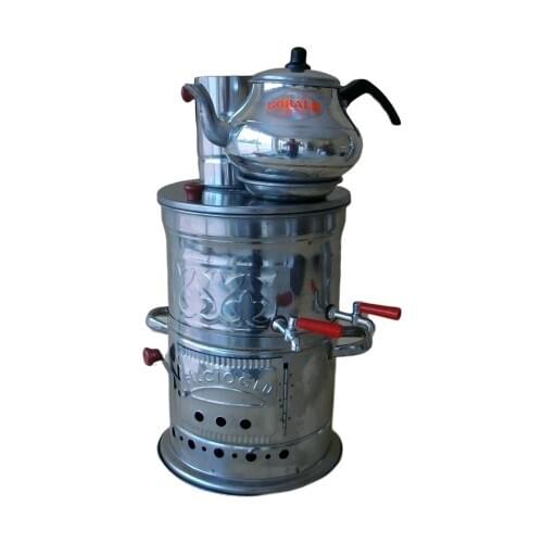 Wood Charcoal Stove Camp Steel Samovar Tea Coffee machine Kömü