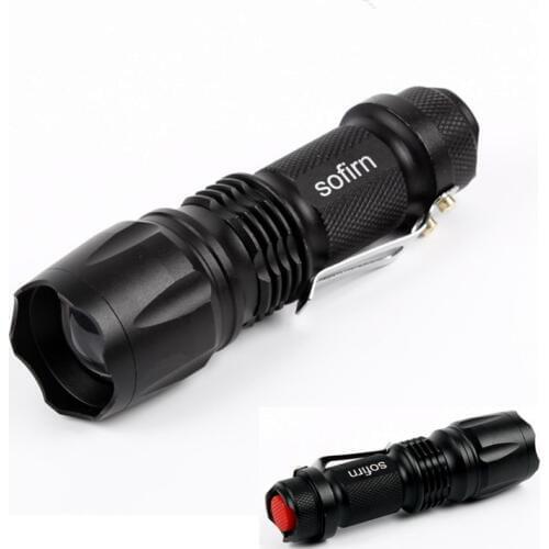 Edc Tactical Led Flashlight Cree Xpe Led Torch Aa 14500 Zoomable Torch Lamp Mini Flash Light Penlight Zoom 3 Modes