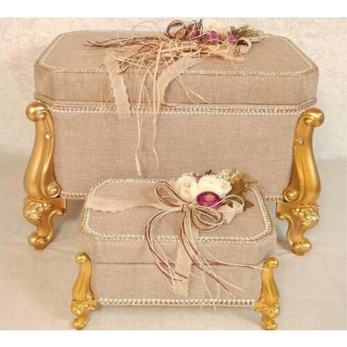 Avangarde Straw 2'li Dower chest Ecru