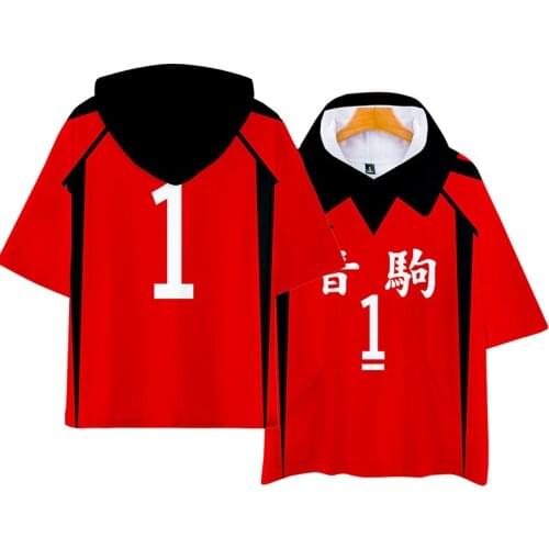 Haikyuu Kuroo Tetsurou Cosplay Costume Kozume Kenma 3D Print T-shirt Nekoma Volleyball Club Team Tops Yaku Morisuke Sportswear