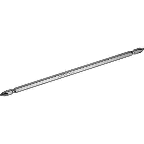 Uxcell 1/4inch Hex Shank 200mm Length Magnetic Screwdriver PH2 Phillips Double-Head Screwdriver Bits S2 Alloy Steel