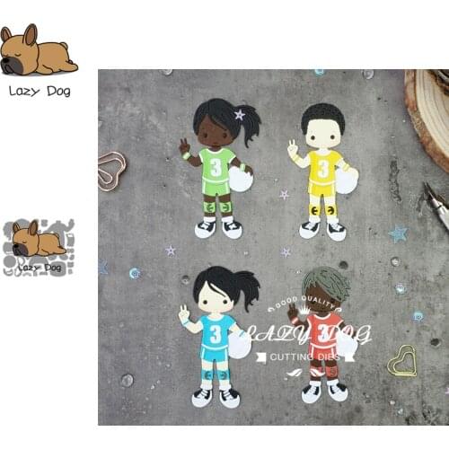 Volleyball Men Women Athletes Metal Cutting Dies Scrapbooking Stencil DIY Craft Embossing Die Cuts Card Making New Dies For 2020