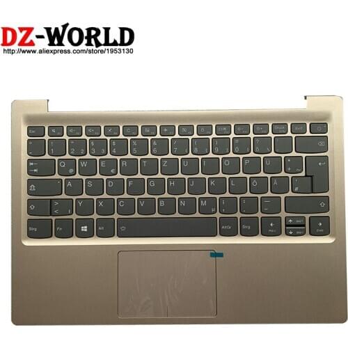 DE German Backlit Keyboard with Shell C Cover Palmrest Upper Case and Touchpad for Lenovo Ideapad 320S-13IKB Laptop 5CB0Q17565