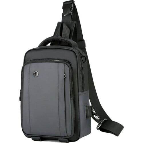 New mens large-capacity shoulder bag dual-use chest bag business shoulder bag tide smart charging hand bag variable back pack