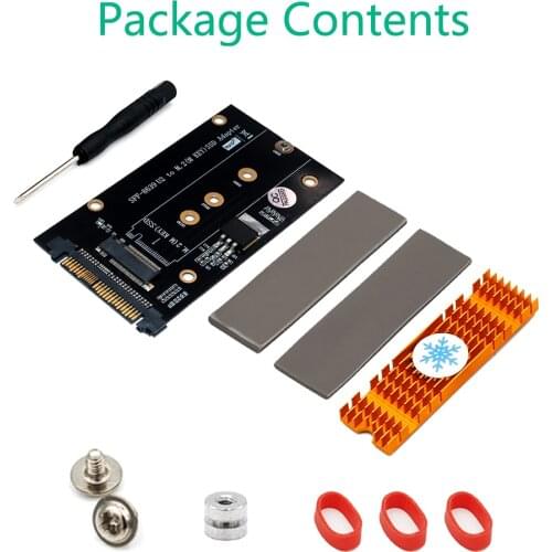 Upgrade M.2 SSD M Key to U.2 SFF-8639 Adapter PCI-E U2 to M2 w Cooling Heatsink for NVME SSD Expansion Card 2230/2242/2260/2280