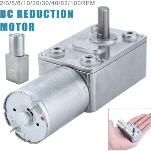 DC 12V Gear Reduction Motor Worm Reversible High Torque Turbo Geared Motor 2-100RPM Mayitr Mini Electric Gearbox Reducer