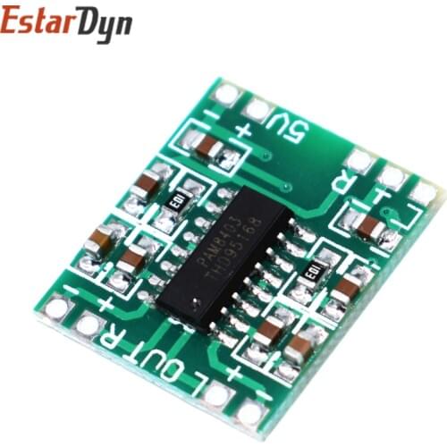 PAM8403 Super mini digital amplifier board 2 * 3W Class D digital amplifier board efficient 2.5 to 5V USB power supply