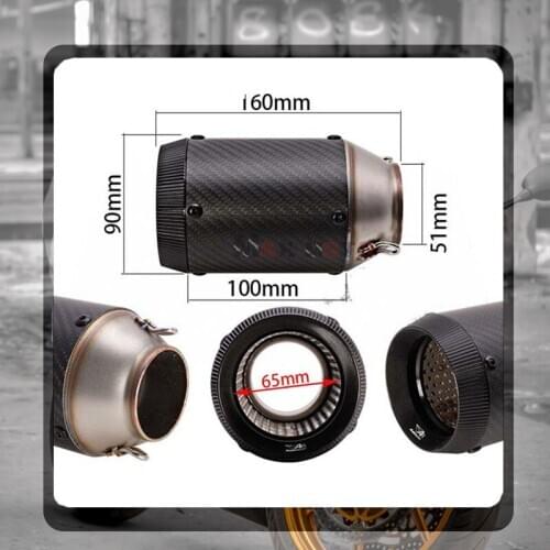 Universal Motorcycle exhaust 51MM pipe For HONDA CBR600 CBR1000RR CBR1000 CBR1000R CB500X CB500F CB600F CBF600 CB600F CBR125R
