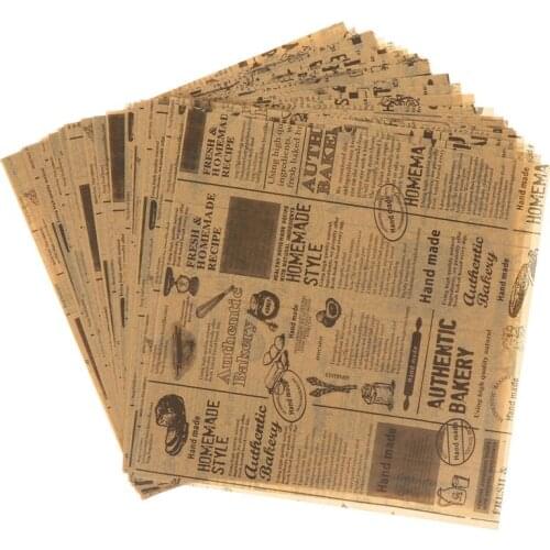 50 Sheets Oil-Proof Wax Paper Waterproof Food Wrapping Burger Fries Bread Sandwich Paper Wedding Party Baking Tools