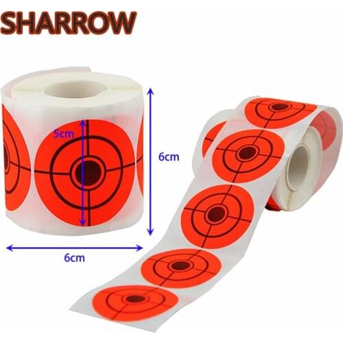 1 Roll Archery Target Paper Shooting Practice Target Sticker 2inch Self-adhesive Target Paper For Shooting Training Accessories