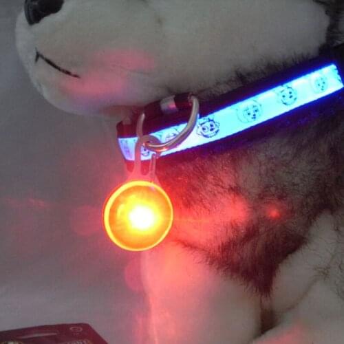 1PC Flashlight Pet Pendant Collar LED Luminous Bright Decoration Collar Glowing Pendant Night Safety Pet Necklace 9 Colors