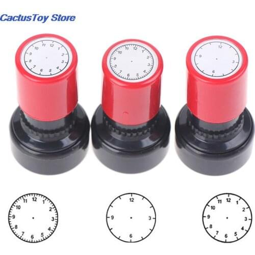 1 PC New Learning Recognition Teacher Teaching Seal Clock Dial Stamps Primary School Seal Kids Children Toys 30mm In Diameter