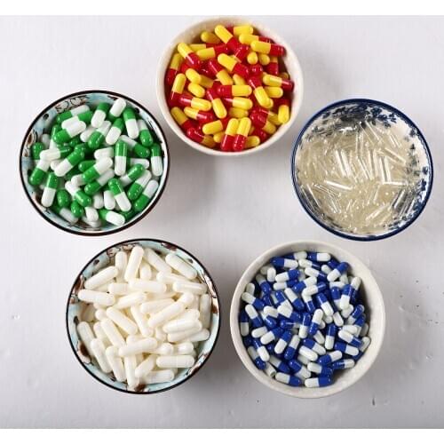 1000/5000pcs/lot 3# High Quality Colored Hard Gelatin Empty Capsules, Hollow Gelatin Capsules , Joined or Separated Capsules