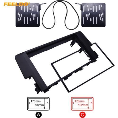 FEELDO Car 2 Din Fascia Radio DVD Stereo CD Panel Dash Mounting For Honda Civic 2016 Installation Trim Kit Face Frame #AM4153