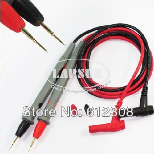 2 Pairs (2 Red & 2 Black) 90cm 1000V 20A AC DC Sharp Needle Tip Probe Test Lead Cable Wire (Li Hua) F Digital Multimeter Tester