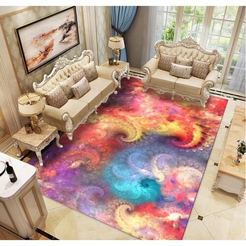 3D Galaxy Space Stars Carpets Living Room Decoration Bedroom Parlor Tea Table Area Rug Mat Soft Flannel Large Rug and Carpet